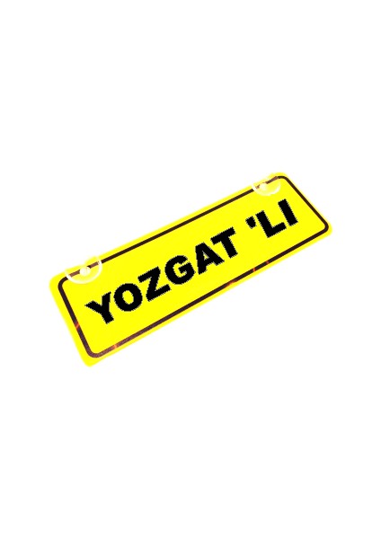 Yozgat 'li Yazılı Sarı Dekor Plaka Sök Tak Pratik Yeni Nesil