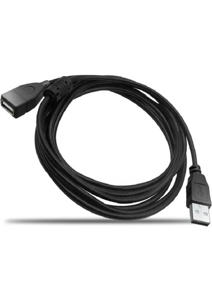 1.5 Metre USB Erkek To Dişi Uzatma Uzatıcı Ara Kablo USB Extension Cable Cabble Yüksek Hız Siyah