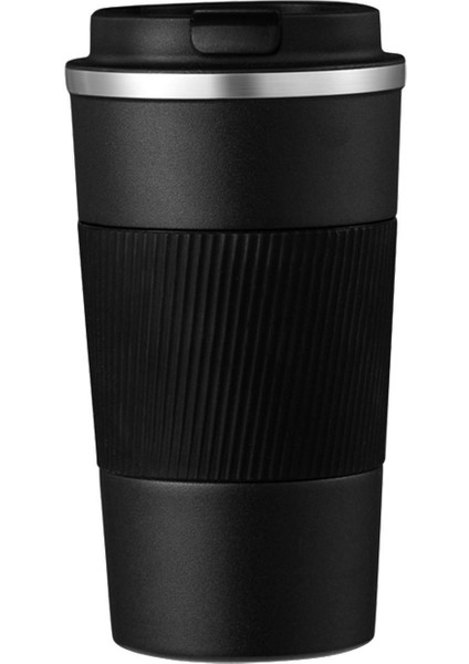 304 L Kilitli Çelik Mat Siyah 510 ml Kahve Termos Mug CIN405SY