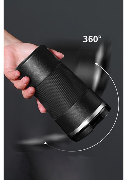 304 L Kilitli Çelik Mat Siyah 510 ml Kahve Termos Mug CIN405SY