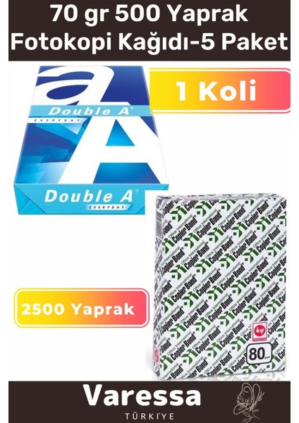 Özel Kırtasiye Serisi A4 70 gr Çok Kaliteli 500 Yaprak Fotokopi Kağıdı 5 Top-1 Koli