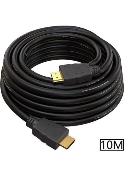 HDMI Kablosu 10 Metre LCD Laptop Fullhd Ara Bağlantı Erkek-Erkek Tv Kablo Ps3 Ps4 Xbox Görüntü Kablo