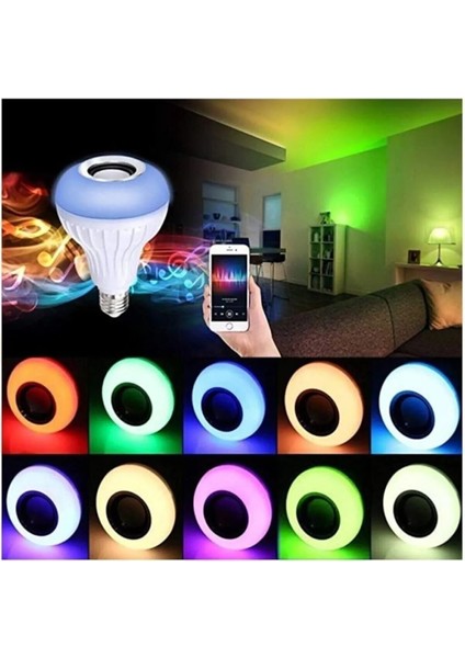 Bluetooth Hoparlör Akıllı Rgb Ledli Ampül Müzikli Lamba Ses Bombası Legend/led Musıc Dekorlu fırsatları