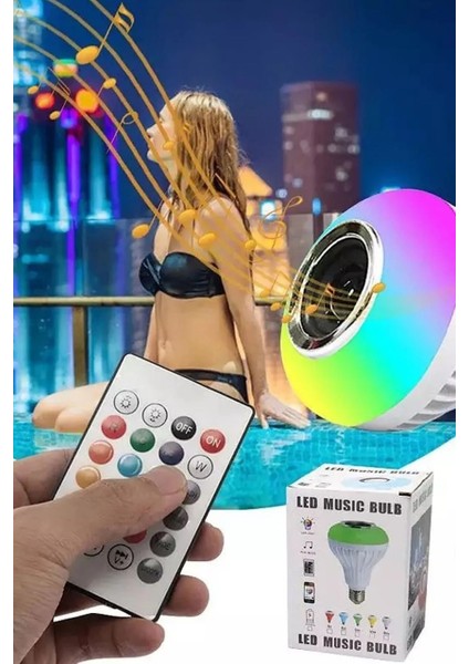 Bluetooth Hoparlör Akıllı Rgb Ledli Ampül Müzikli Lamba Ses Bombası Legend/led Musıc Dekorlu indirimleri