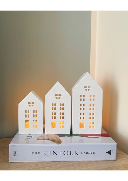 Dekoratif 3’lü Beton Ev Mumluk Set fırsatları