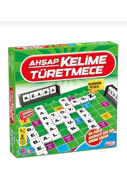 Ahşap Kelime Türetmece Kelime Üretme Oyunu