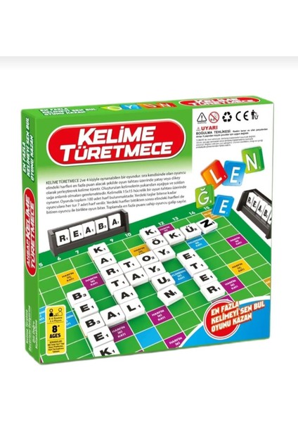 Ahşap Kelime Türetmece Kelime Üretme Oyunu