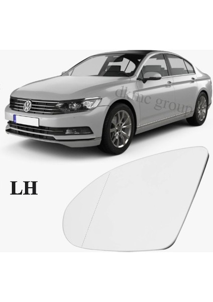 PASSAT B8 SEDAN 2015-2018 MODEL ARASI UYUMLU SOL SÜRÜCÜ TARAFI DIŞ AYNA CAMI ELEKTRİKLİ ISITMALI