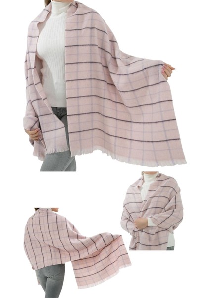 1 Adet Kadın Büyük Bedene Uygun Yumuşak Dokulu Kışlık Desenli Atkı Omuz Şalı fırsatları