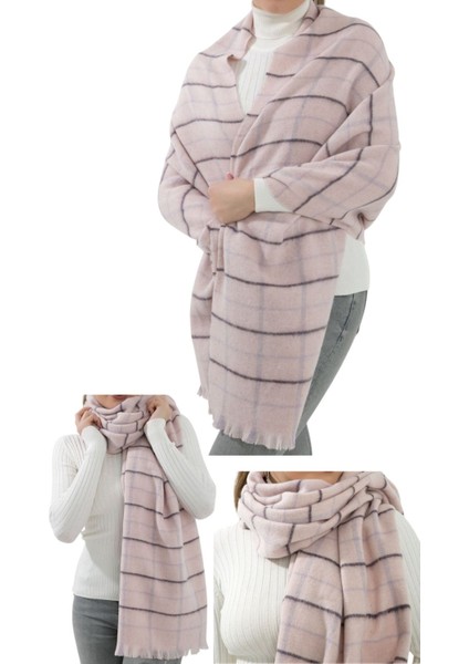 1 Adet Kadın Büyük Bedene Uygun Yumuşak Dokulu Kışlık Desenli Atkı Omuz Şalı indirimleri