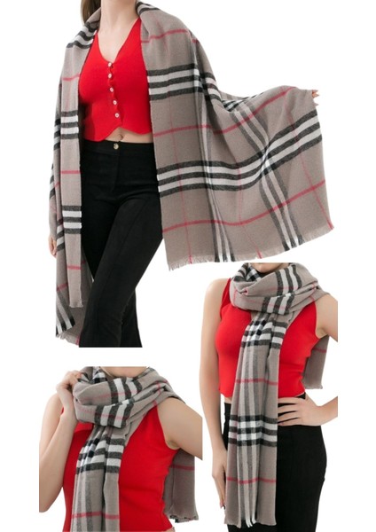 1 Adet Kadın Büyük Bedene Uygun Yumuşak Dokulu Kışlık Desenli Atkı Omuz Şalı fiyatları