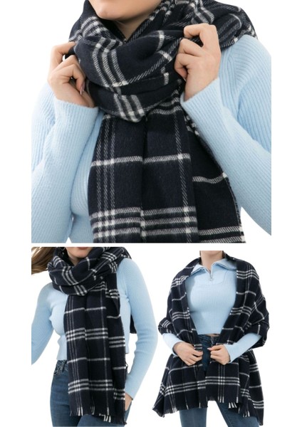 1 Adet Kadın Büyük Bedene Uygun Yumuşak Dokulu Kışlık Desenli Atkı Omuz Şalı fiyatları