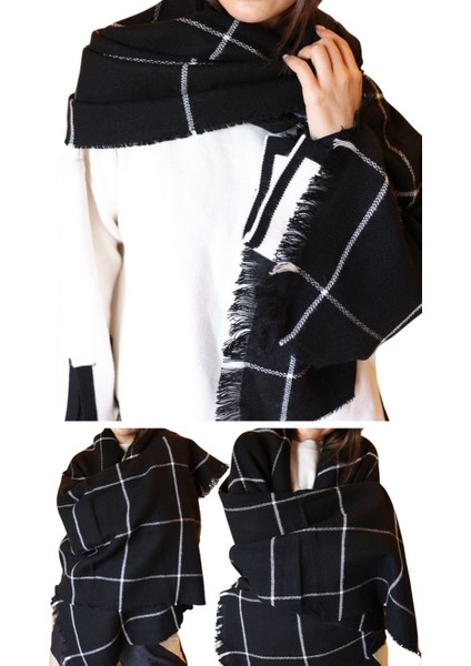 1 Adet Kadın Büyük Bedene Uygun Yumuşak Dokulu Kışlık Desenli Atkı Omuz Şalı fiyatları