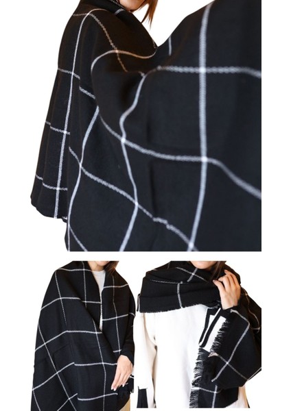 1 Adet Kadın Büyük Bedene Uygun Yumuşak Dokulu Kışlık Desenli Atkı Omuz Şalı fırsatları