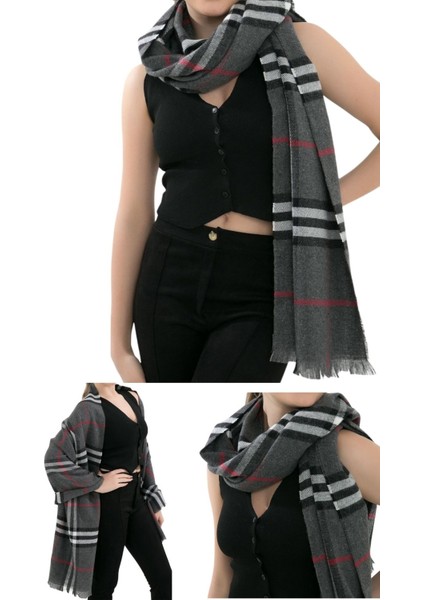 1 Adet Kadın Büyük Bedene Uygun Yumuşak Dokulu Kışlık Desenli Atkı Omuz Şalı fırsatları