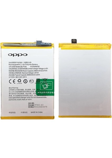 Oppo Realme C25 Batarya Pil Sıfır Orijinal