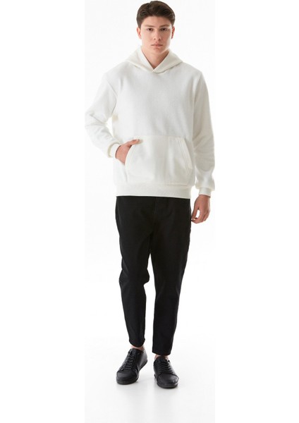 3 Iplik Kanguru Cepli Kapüşonlu Peluş Sweatshirt