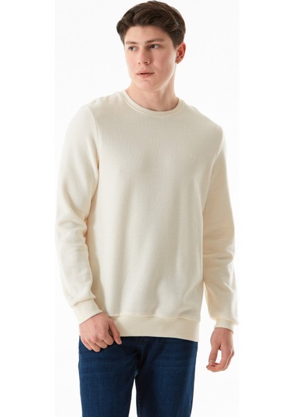 Fitilli Bisiklet Yaka Sweatshirt