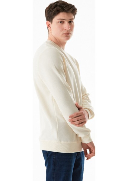 Fitilli Bisiklet Yaka Sweatshirt