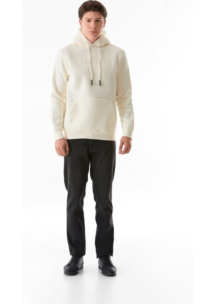 3 Iplik Yazı Nakışlı Kanguru Cepli Kapüşonlu Sweatshirt fiyatları