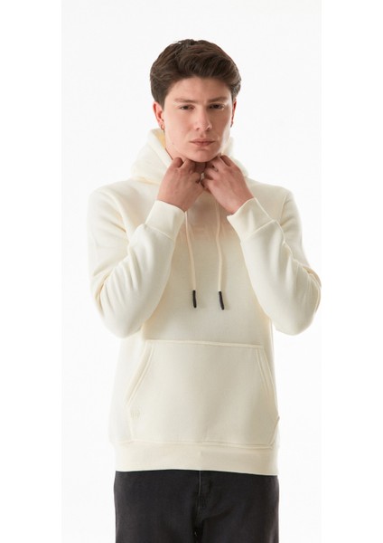 3 Iplik Yazı Nakışlı Kanguru Cepli Kapüşonlu Sweatshirt modelleri