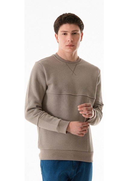 3 Iplik Basic Bisiklet Yaka Sweatshirt