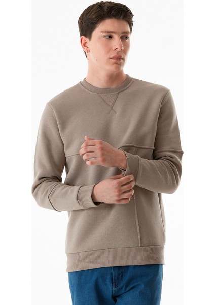3 Iplik Basic Bisiklet Yaka Sweatshirt
