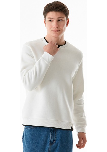 3 Iplik Basic Bisiklet Yaka Sweatshirt