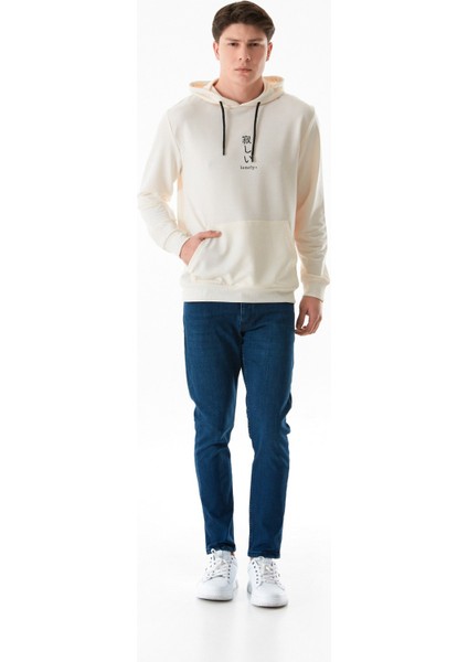 Lonely Yazı Baskılı Kapüşonlu Kanguru Cepli Sweatshirt fiyatları