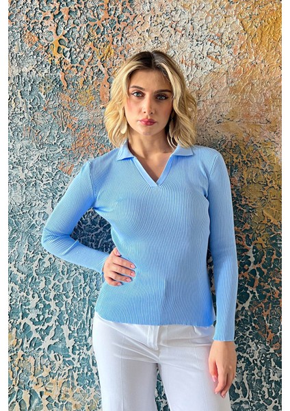 Kadın Polo Yaka Kazak 5313 fiyatları