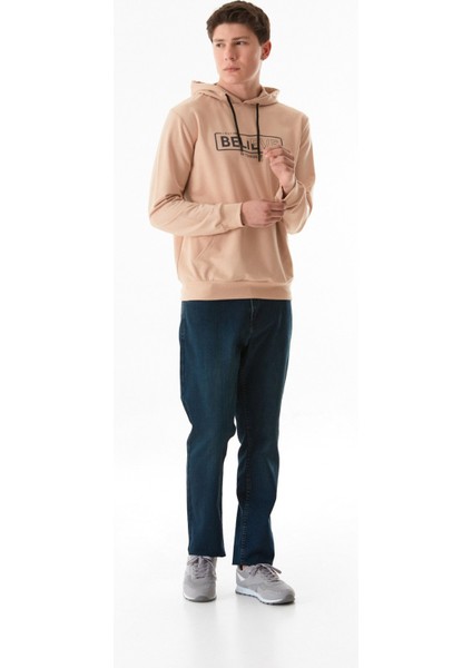 Believe Baskılı Kapüşonlu Sweatshirt