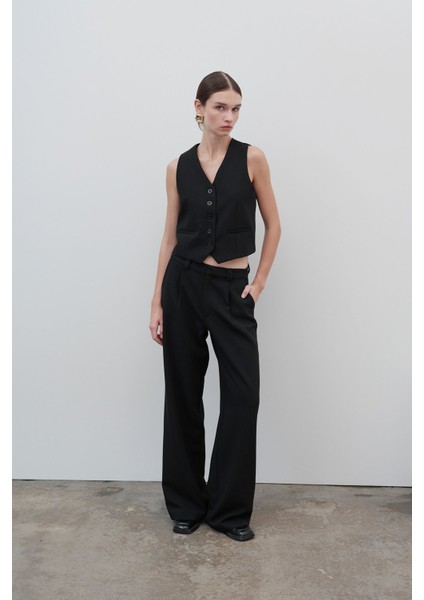 Wide Leg Yüksek Bel Pantolon fırsatları