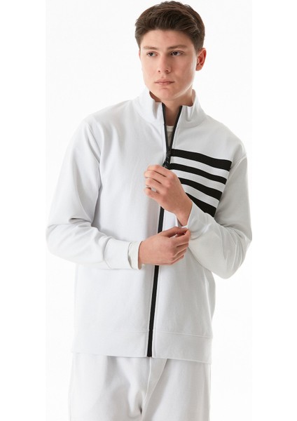 Yanı Şeritli Dik Yaka Sweatshirt