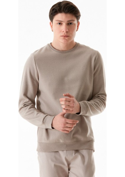 Fitilli Bisiklet Yaka Sweatshirt