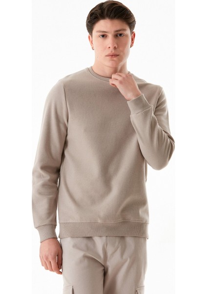 Fitilli Bisiklet Yaka Sweatshirt