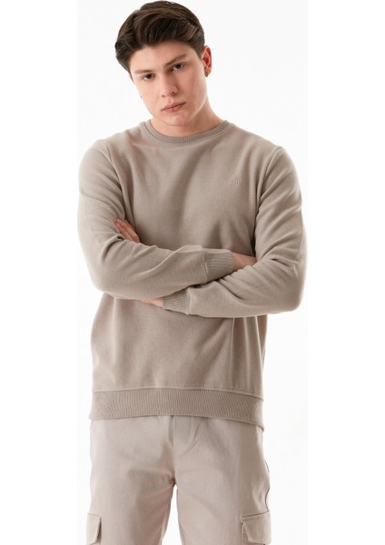 Fitilli Bisiklet Yaka Sweatshirt