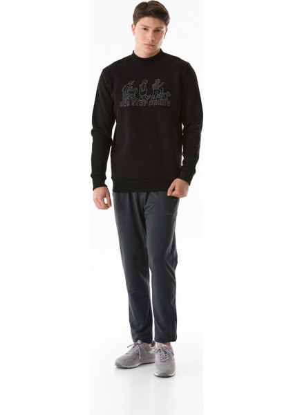 3 Iplik One Step Ahead Baskılı Dik Yaka Sweatshirt