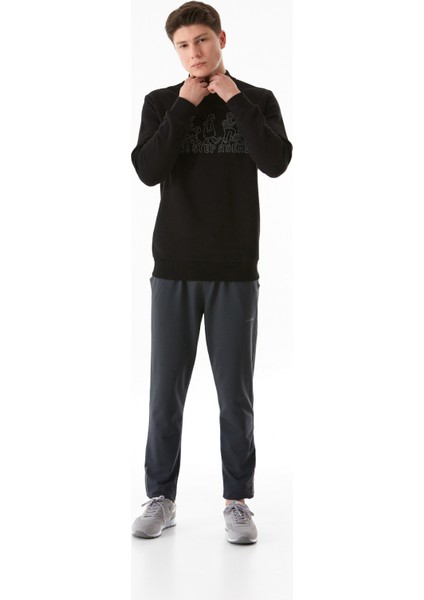 3 Iplik One Step Ahead Baskılı Dik Yaka Sweatshirt
