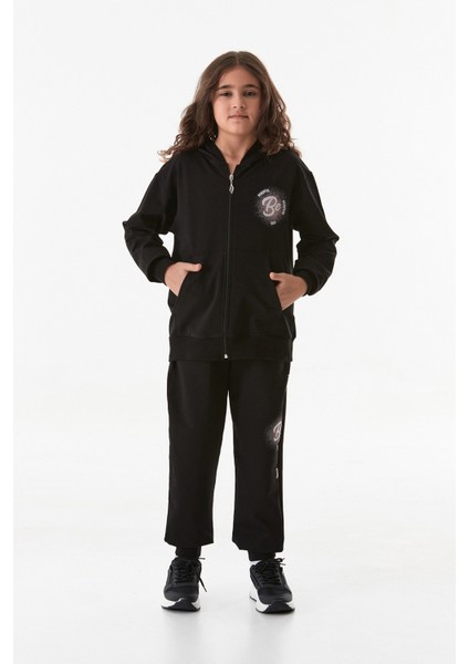 Yazı Baskılı Jogger Kız Çocuk Eşofman Takımı indirimleri