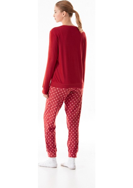 Tavşan Nakışlı Bisiklet Yaka 2 Li Pijama Takımı fırsatları