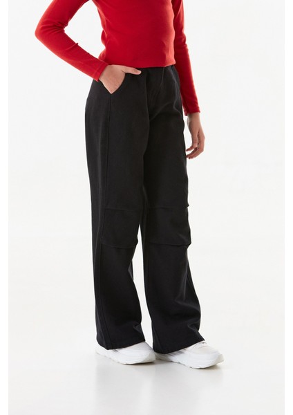 %100 Pamuk Beli Lastikli Kız Çocuk Palazzo Pantolon modelleri