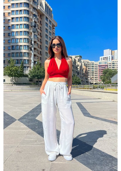 Kadın Kalın Kemer Pantolon