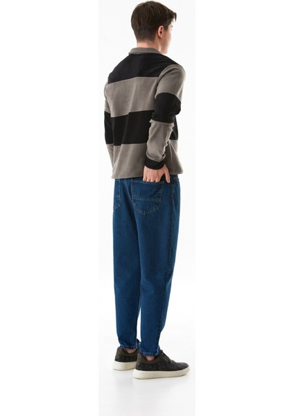 Düğmeli Boyfriend Jean Pantolon