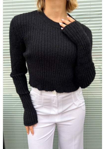 Kadın Fitilli Crop Kazak 6620 fırsatları