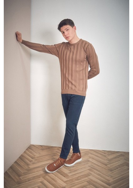 Fermuarlı Straight Jean Pantolon