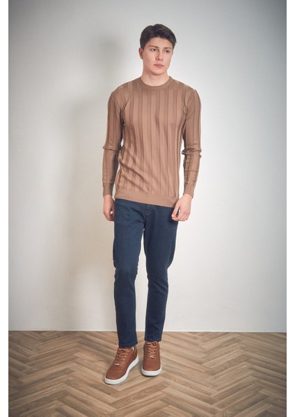 Fermuarlı Straight Jean Pantolon