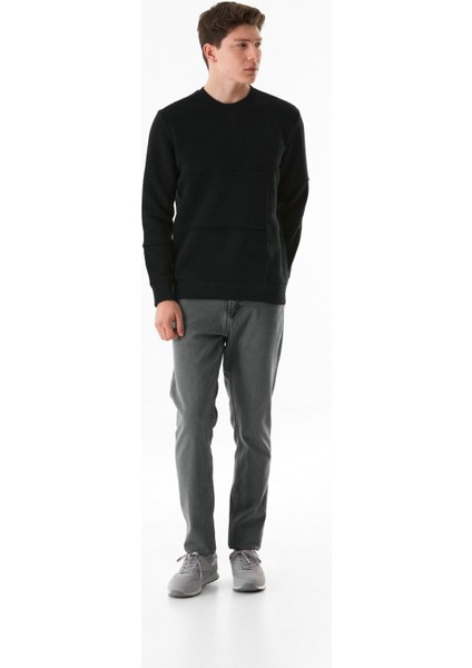 3 Iplik Basic Bisiklet Yaka Sweatshirt