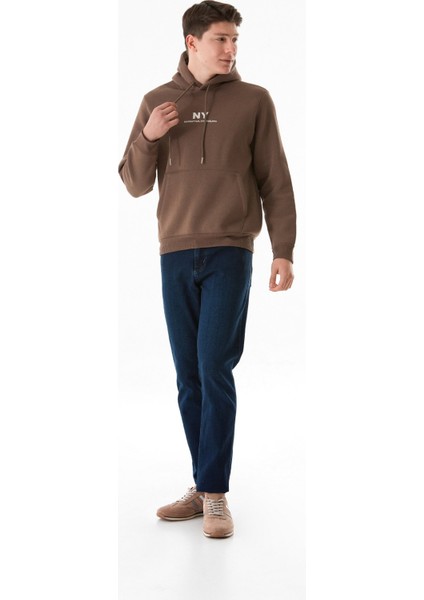 3 Iplik Ny Baskılı Kapüşonlu Sweatshirt fiyatları