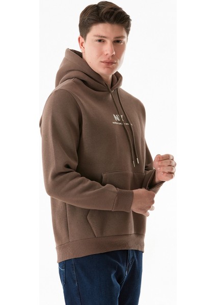 3 Iplik Ny Baskılı Kapüşonlu Sweatshirt indirimleri