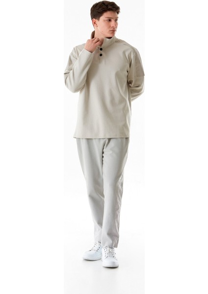 Basic Gömlek Yaka Düğmeli Sweatshirt fiyatları